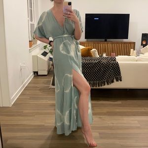 Mint green maxi dress